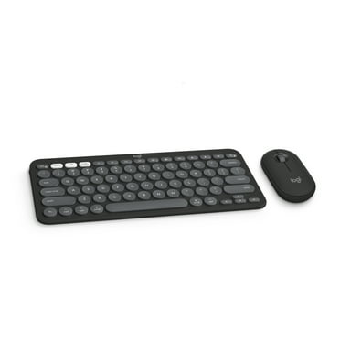 Logitech Pebble 2 Combo for Mac, Wireless Keyboard and Mouse, Slim, Quiet and Portable, Customizable, Bluetooth Mouse and Keyboard, Easy-Switch, for macOS, iPadOS, Tonal Graphite