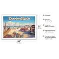 thumbnail image 2 of Greetings from Daytona Beach Florida - Spring Break - Vintage Travel Poster by Kerne Erickson - Fine Art Rolled Canvas Print 27in x 40in, 2 of 4