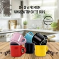 thumbnail image 2 of Bacimi Mini Ceramic Espresso Cups Set of 6 / 3oz - Small Drinking Cups with Handle - Dishwasher & Microwave Safe - Modern Mugs for Coffee, Tea, Cocoa, 2 of 7