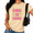 Apricot, variant on Red Women's Soft Pastel Vintage God Is Good Cross Faith Slogan Graphic Short Sleeve T-Shirt Tops