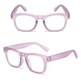 thumbnail image 4 of 4 Pairs of Women Thick Square Clear Frame Reading Glasses 2.00, Fashion Trendy Classic Candy Color Transparent HD Readers +2.00 Strength, 4 of 6