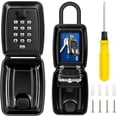 thumbnail image 1 of Key Lock Box, Resettable Code 12-Digit Combination Lock Box High Security, Large Capacity Waterproof Key Safe with Easy Mounting Kit for Home Garage Office, 1 of 5