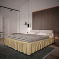 thumbnail image 4 of Dsscvnef Solid Color Elastic Bed Skirt Non Furniture Bed Apron Proof Bedspread Durable Fitted Mattress Cover, 4 of 7
