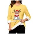 thumbnail image 5 of WEAIXIMIUNG Sweatshirts Courts pour Femmes Grande Taille Pull Thermique à Manches Longues Col Rond avec Poche, 5 of 5