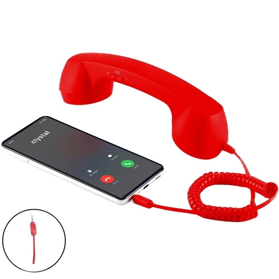 Sakerplus Type-C Retro Phone Handset - Vintage Wired Landline Receiver for USB-C Smartphones