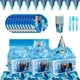 thumbnail image 2 of Juego de globos con temática de Frozen 2 de Disney, decoraciones de cumpleaños de Elsa y Anna, vajilla desechable, platos de papel de la Reina de las Nieves, suministros para fiestas, 2 of 5