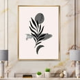 thumbnail image 2 of Designart 'Abstract Black Tropical Leaf II' Modern Framed Canvas Wall Art Print, 2 of 5