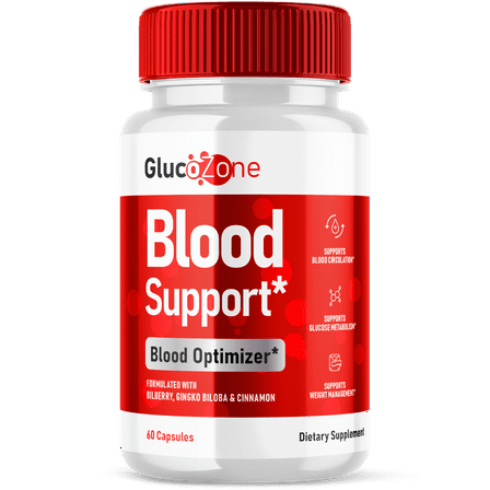 GlucoZone Blood Support Pills Advanced Formula Vitamin Supplement 60 Capsules