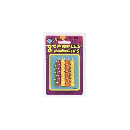 Unique Industries 34015 8 Spiral Loop Candles Pack of 12