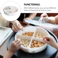 thumbnail image 4 of WHAMVOX 1Pc Multi Grid Plastic Snack Plate White Candy Tray for Home Party and Camping Use, 4 of 8
