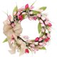 thumbnail image 1 of ZHAOCHENG Corona de tulipanes para puerta de entrada de 18 pulgadas, coronas de flores de tulipán rosa para el día de San Valentín con flor de gypsophila y lazo, 1 of 5