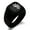 Black, variant on Stainless Steel Blazing Sun Yin Yang Engraved Square Flat Top Biker Style Polished Signet Ring