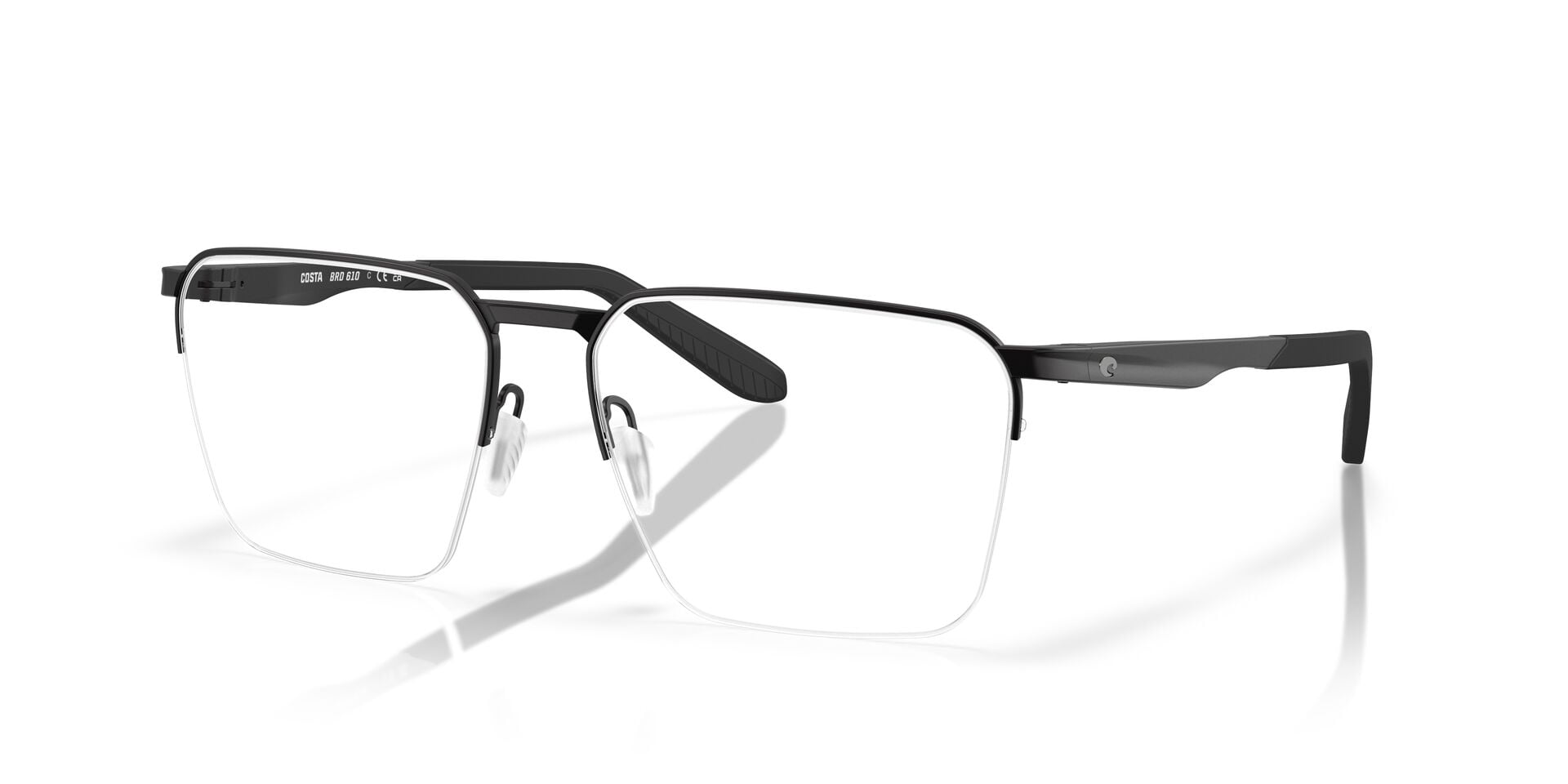 Costa Del Mar Unisex Size 57 BRD 610 Optical Eyeglasses, Matte Black/Demo Lens