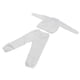 thumbnail image 3 of Traje de trabajo protector de poliéster antiestático blanco con diseño dividido para taller M, 3 of 9