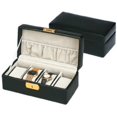 thumbnail image 1 of Budd Leather 540092-1 Top Grain Cowhide Watch Box - Black, 1 of 1