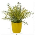 thumbnail image 2 of Nearly Natural 12in. Rosemary Artificial Plant in Yellow Planter (Set of 2), 2 of 3