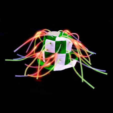 St Patricks Day Light-Up Tentacle Stove Top Hat Green Costume Party Wear