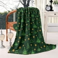 thumbnail image 2 of Green Christmas Tree and Star Pattern Blanket,Comfortable Soft Flannel Throw Blanket,All Season,Warm Lightweight Blankets for Sofa Bed Couch Living Room Chair,60"x80", 2 of 4