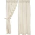 thumbnail image 3 of VHC Brands Simple Life Flax Natural Country Farmhouse Window Curtain Panel Set of 2 63x36, 3 of 4