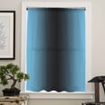 thumbnail image 4 of Blue Black Ombre Semi Sheer Curtains Drapes for Living Room, Bedroom, French Doors Window 72 Inches Long, Modern Gradient Abstract Art Rod Pocket Chiffon Curtain Drapery Voile Draperies Panel, 4 of 6