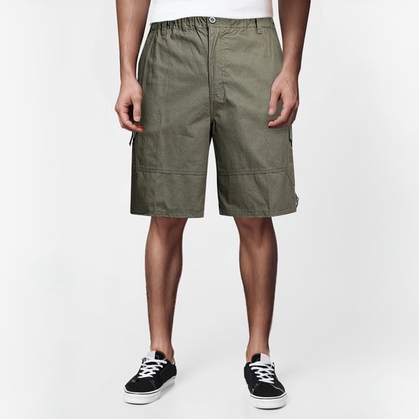 WILLBEST Pantalones Cortos Cargo para Hombre, Informales, con Entrepierna Larga, de Trabajo y con Múltiples Bolsillos
