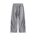 thumbnail image 3 of Rhuody Men Pants 2025 Retro Pleated Straight Leg Athletic Pants Workout Track Pants Traning Pants Joggers For Men Gym, Running Loose Fit Trousers Fashion Daily Wear Grey Xl, 3 of 3