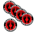 thumbnail image 4 of simhoa 5 Pieces Social Distancing Floor Decal Stickers Feet Window Notice Shop B B, 4 of 8