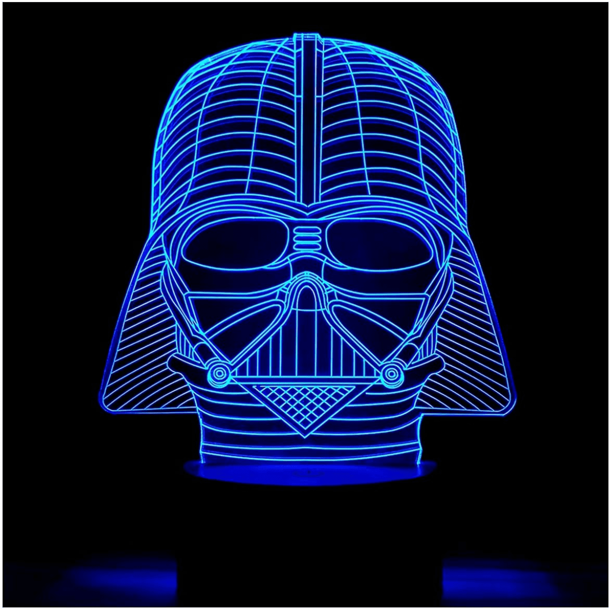 LED 3D Optical Illusion Smart 7 Colors Night Light Desk Lamp with USB Cable Darth Vader 