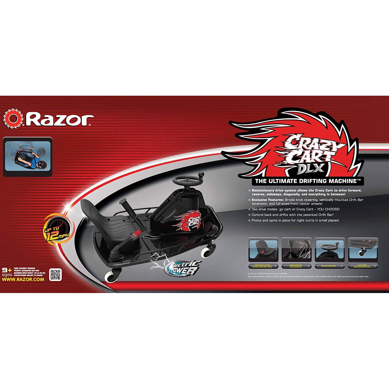 Razor - Brandclub - Razor Crazy Cart DLX - 24V Electric Powered