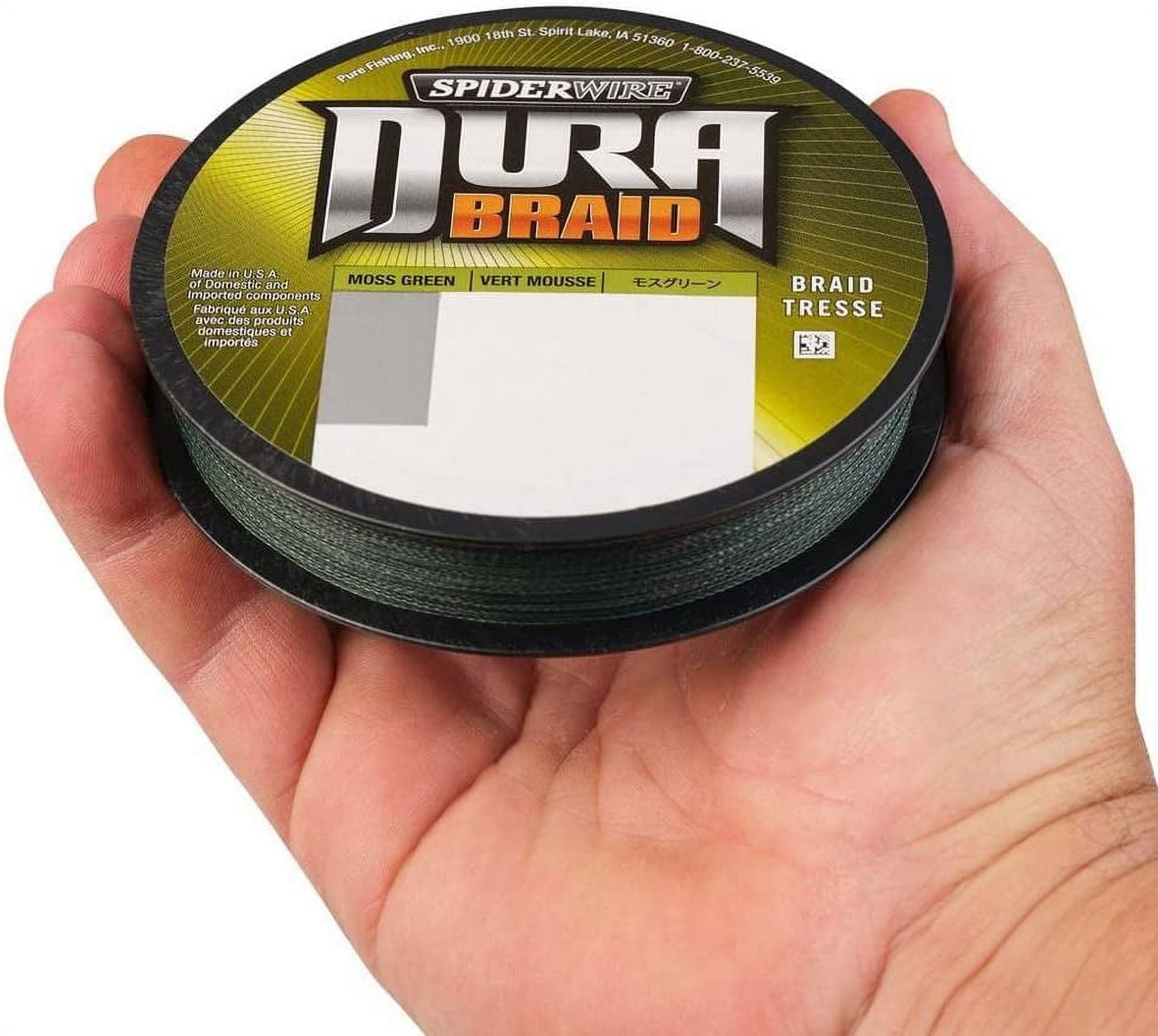 SpiderWire DuraBraid Fishing Line, Moss Green, 50 lb Test Strength, 150 yd