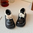 thumbnail image 6 of Owordtank Girls Cute Short Boots Cat Fish Doll Patchwork Booties Winter Warm Fuzzy Lining Fashion Ankle Boots, 6 of 7