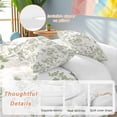 thumbnail image 2 of 3 Piece Sage Green Fruit Duvet Cover Set Twin Size,Microfiber Comforter/Quilt Cover with Corner Ties and 2 Pillowcases,Vintage Plant Nature Botanical Flower All Season Bedding with Zipper Closure, 2 of 8
