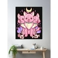 thumbnail image 2 of Kawaii Pastel Goth Cute Creepy 3 Headed Dog Poster Wall Art, Modern Wall Decor For Living Room Bedroom, 24x36 UNFRAMED, 2 of 3