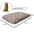 thumbnail image 2 of Earth Tones Pet Bed, Geometric Round Spirals Abstract Vintage Diamond Shapes Retro Graphic, Resistant Pad for Dogs and Cats Cushion with Removable Cover, 24" x 39", Pale Mauve Taupe, by Ambesonne, 2 of 4