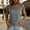 Gray, variant on Women's Summer Casual Side Slit T-Shirt, Crew Neck Short Sleeve Slim Fit Top, Breathable Everyday Tee Black S