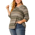 thumbnail image 1 of Top de Rayas Boho Agnes Orinda Cuello vuelto Multicolor 4XL, 1 of 5