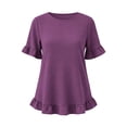 thumbnail image 5 of Bixock Plus Size Maternity Tops Short Sleeve Crew Neck Loose Pregnant Top Casual Maternity Shirt Summer Maternity Clothes, 5 of 5