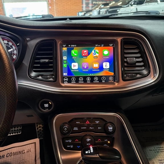 8.4" Car In-Dash Navigation Unit Touchscreen for Dodge Challenger 2015-2021 GPS Built-in Wireless Carplay Android Auto FM/RDS Mirror Link Android 15 4 64G with Bluetooth Wifi SWC Split Screen