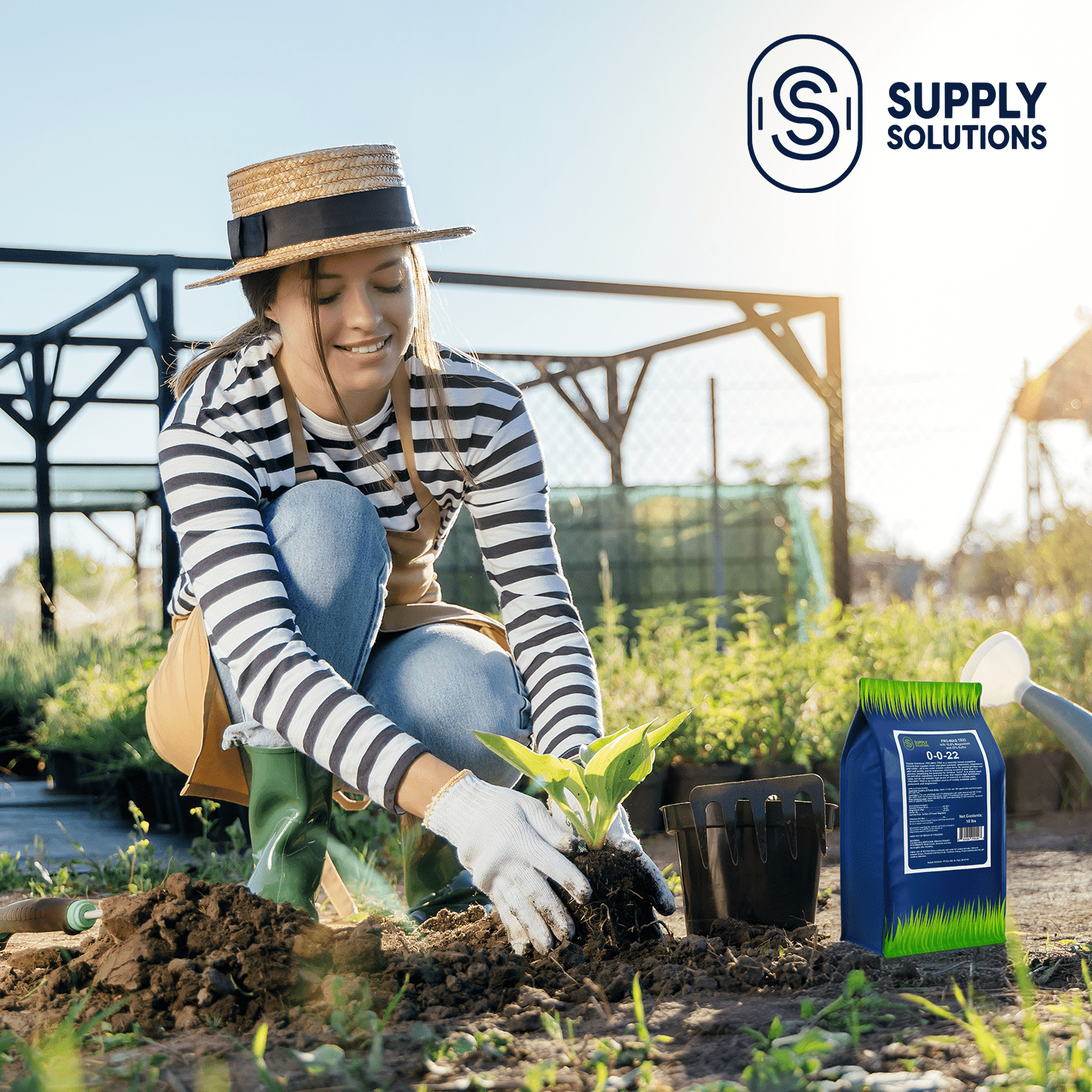 Supply Solutions | 0-0-22 Pro-Mag Trio - High Potassium, Magnesium & Sulfur Fertilizer for Lawns, Turf, Palm & Fruit Trees - Water-Soluble Plant Food for Stronger Growth & Higher Yields - 10lbs