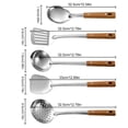 thumbnail image 3 of Lttoisl 5-Piece Stainless Steel Kitchen Utensil Set, 10-13 Inch Spoons and Spatulas, Ergonomic Grip for Comfortable Cooking, Essential Tools for Frying, Serving, and Draining Oil, 3 of 7