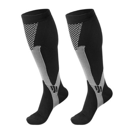 

harmtty 1Pair Socks Anti-slip Comfortable Nylon Sports Cycling Stockings for Running Black S/M