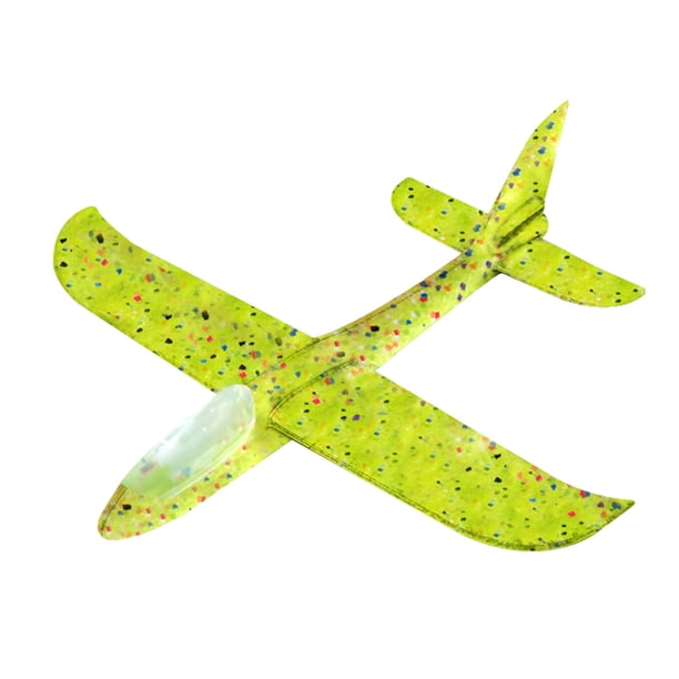 Aviones Planeadores Aviones de planeador voladores con luz LED de destello 18.9 "Modo vuelo en espuma Vuelo de aire Avión aeroacrobacia Deportes al aire libre Juego de juguetes Regalo para niños TOMSHOO Aviones Planeadores