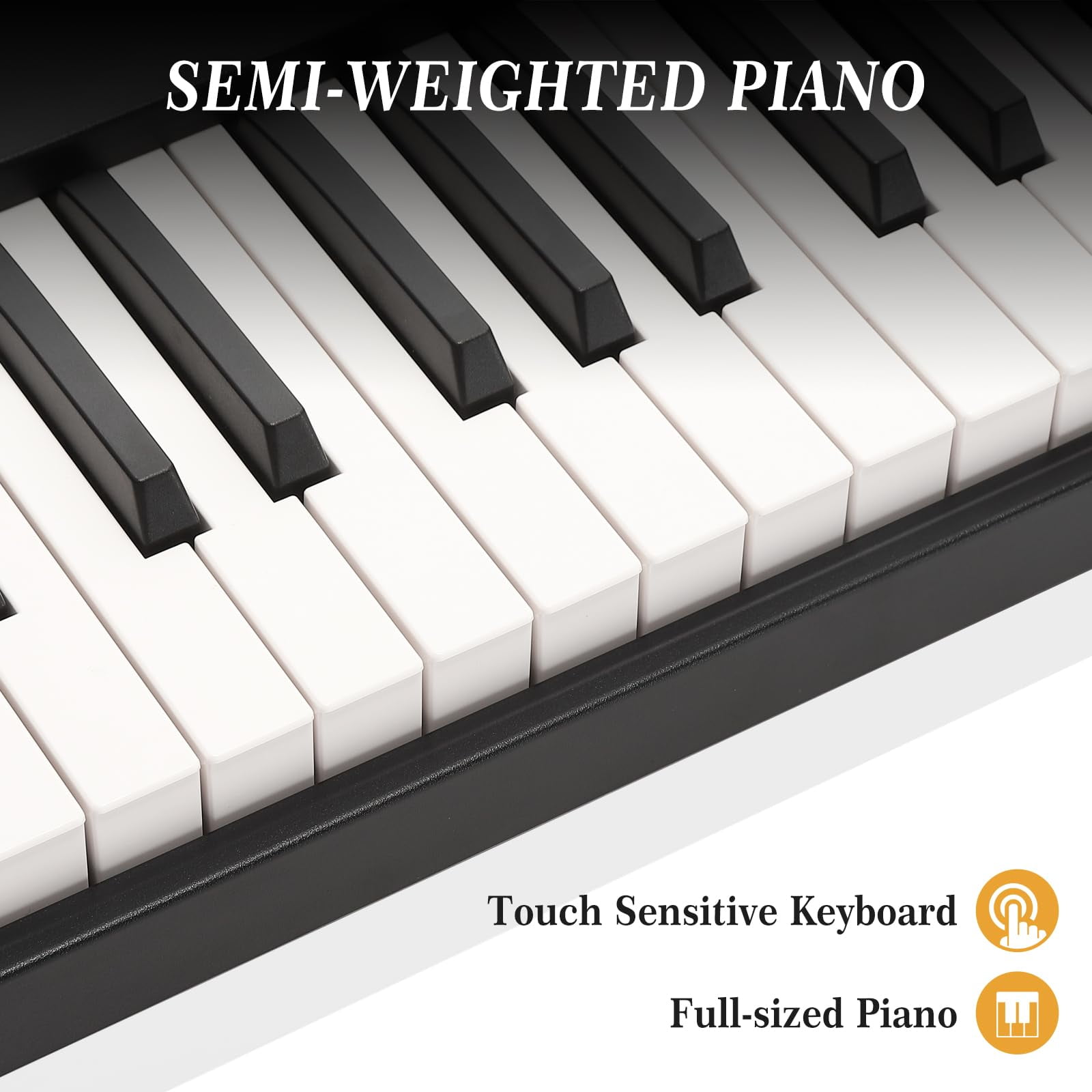 Kojooin 88-Key Full-Size Semi-Weighted Electronic Keyboard Piano Set, Portable Digital Piano