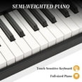 thumbnail image 3 of QinaQin 88-Key Full-Size Semi-Weighted Electronic Keyboard Piano Set, Portable Digital Piano, 3 of 8