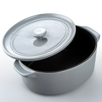vancasso, 7.5'' Baking Dish with Lid, Stoneware Table Baking Dish, Grey Rectangular