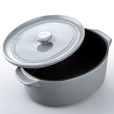 vancasso, 7.5'' Baking Dish with Lid, Stoneware Table Baking Dish, Grey Rectangular