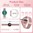 thumbnail image 6 of Smart Watch for Women, 1.27" HD Thin Face Smartwatch Compatible with iPhone/Android (Answer/Make Calls), IP68 Waterproof, 100+ Sport Modes Fitness Tracker with 2 Bands, 6 of 7