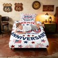 thumbnail image 5 of Manfei America 250 Anniversary Twin Sheets, Festival Fireworks Bedding, Red Blue White, Navy Reversible 3pcs (1 Flat Sheet, 1 Fitted Sheet and 1 Pillowcase), 5 of 6