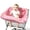 Pink Fish, variant on Pozico Universal Shopping Cart & High Chair Cover, Elephant Pattern, Soft Protective Seat Liner with Built-in Storage Bag for Infant Toddler, 1 Pack