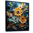 thumbnail image 2 of Designart "Abstract Sunflower Hues II" Sunflowers Floater Framed Canvas Prints, 2 of 5